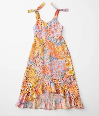 Girls - Floral High Low Maxi Dress
