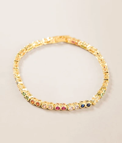 Sahira Jewelry Design Rainbow Bezel Tennis Bracelet