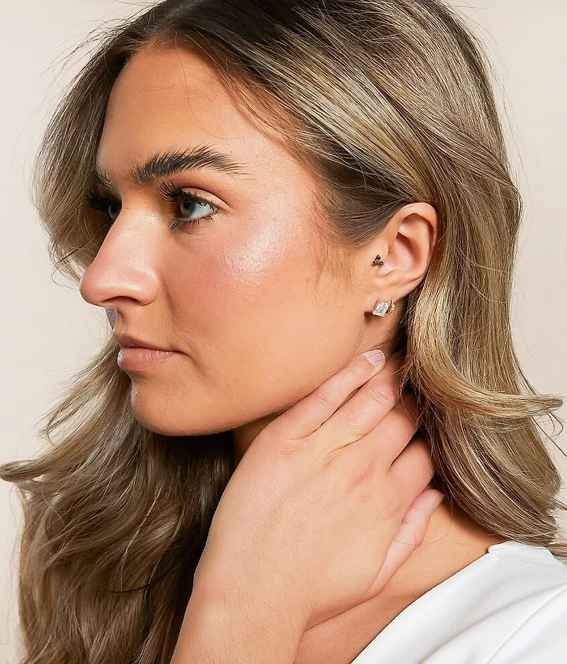 Katie Emerald Cut Earring