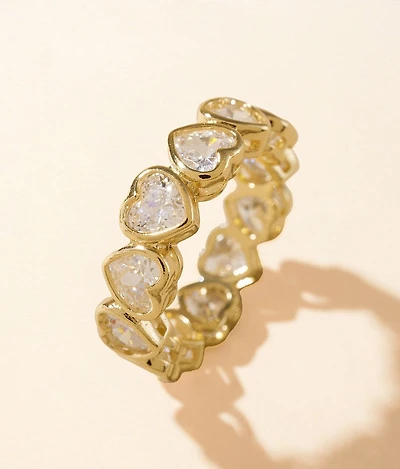 Bezel Heart Ring