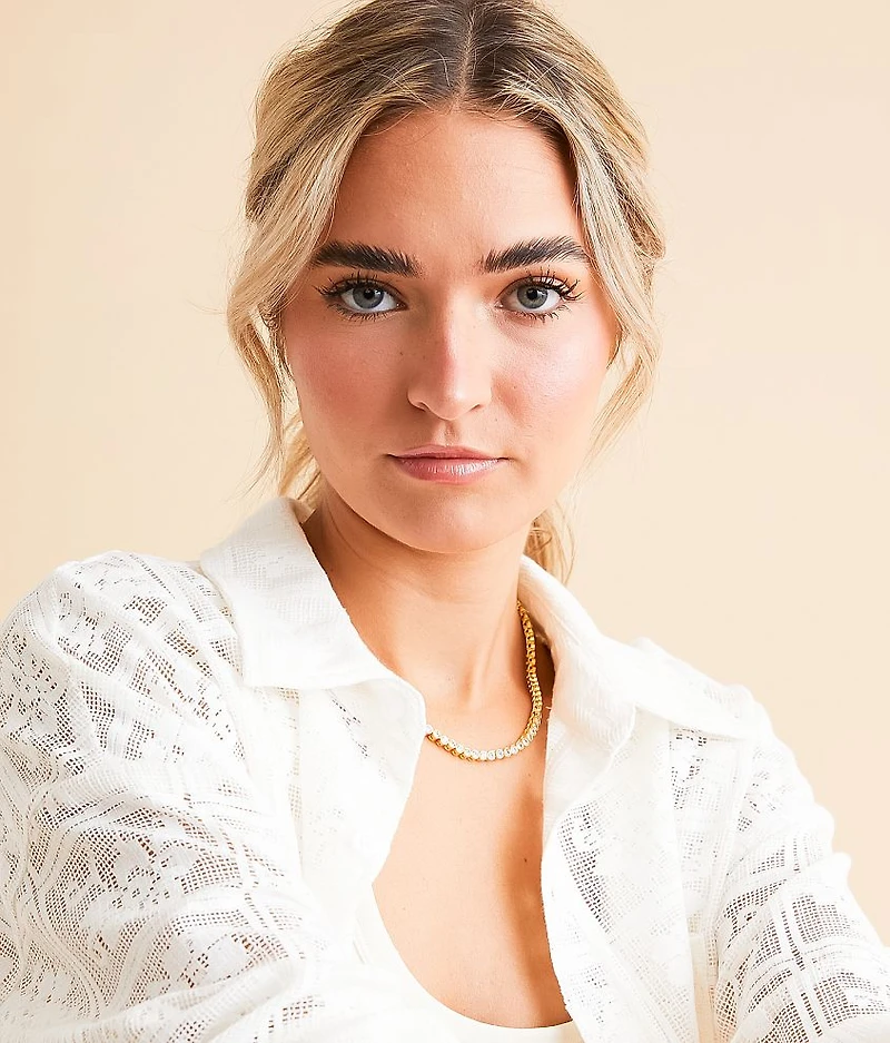 Bezel Tennis Necklace