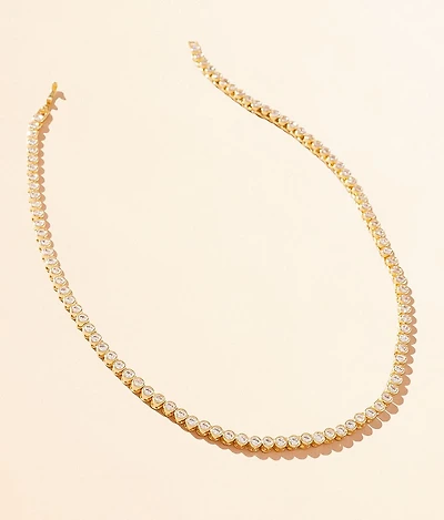 Bezel Tennis Necklace