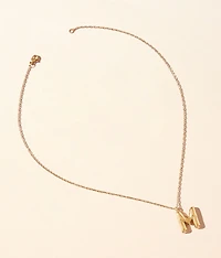 M Initial Necklace