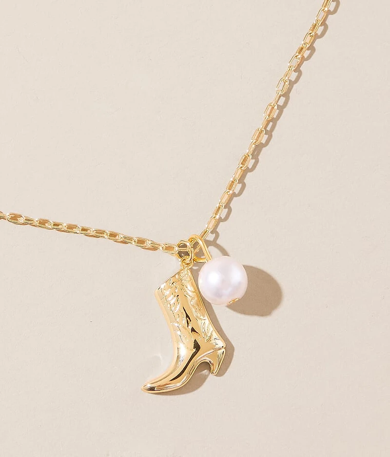 Boot Pearl Necklace