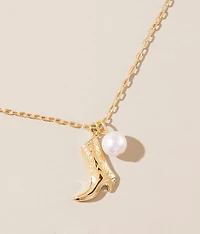 Boot Pearl Necklace