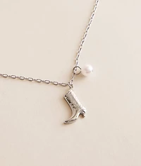 Boot N' Pearl Necklace