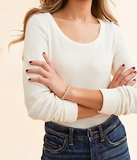 Bezel Heart Stretch Bracelet