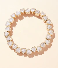 Bezel Heart Stretch Bracelet