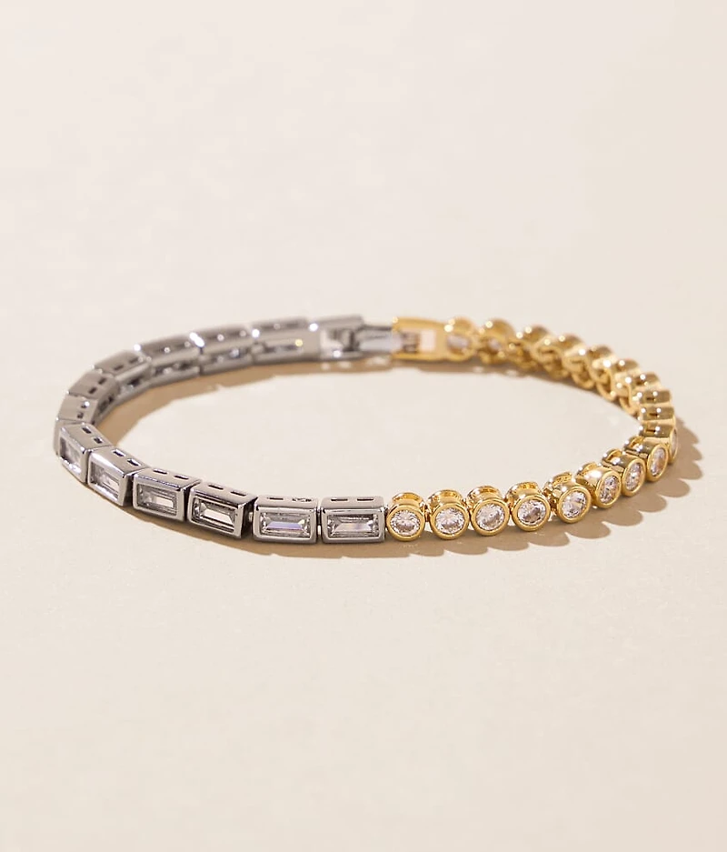 Spencer Two Tone Bezel Bracelet