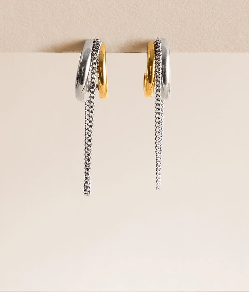 Blaine Chain Hoop Earring