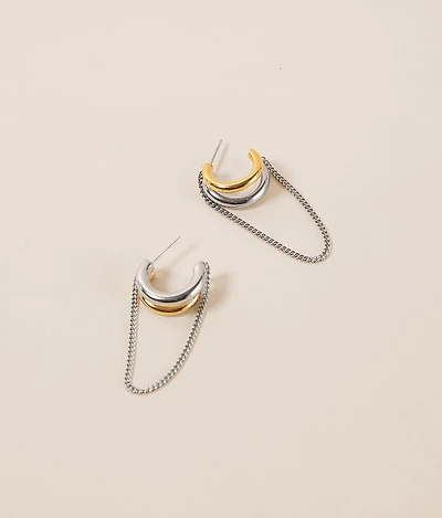 Blaine Chain Hoop Earring