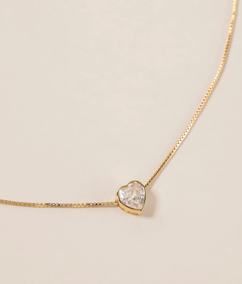 Heart Bezel Necklace