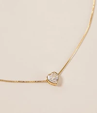 Heart Bezel Necklace