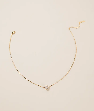 Heart Bezel Necklace