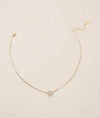 Heart Bezel Necklace