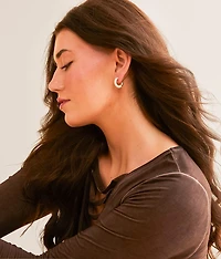 Deni Pave Hoop Earring