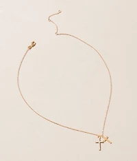 Double Cross Necklace