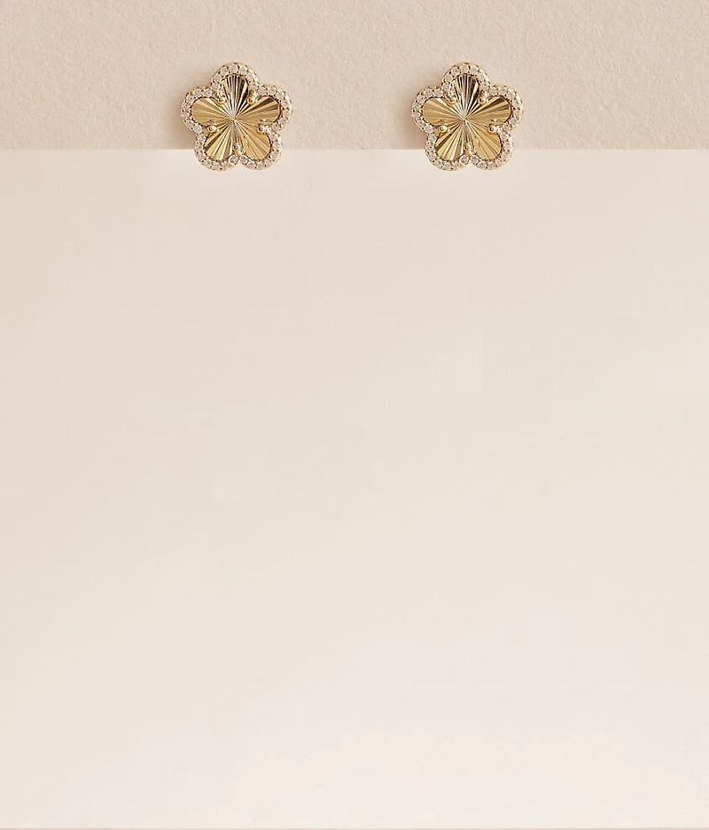 Adeline Pave Clover Earring