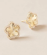 Adeline Pave Clover Earring
