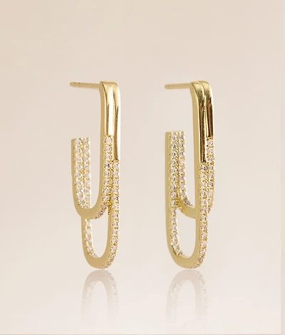 Jasmine Pave Double Earring