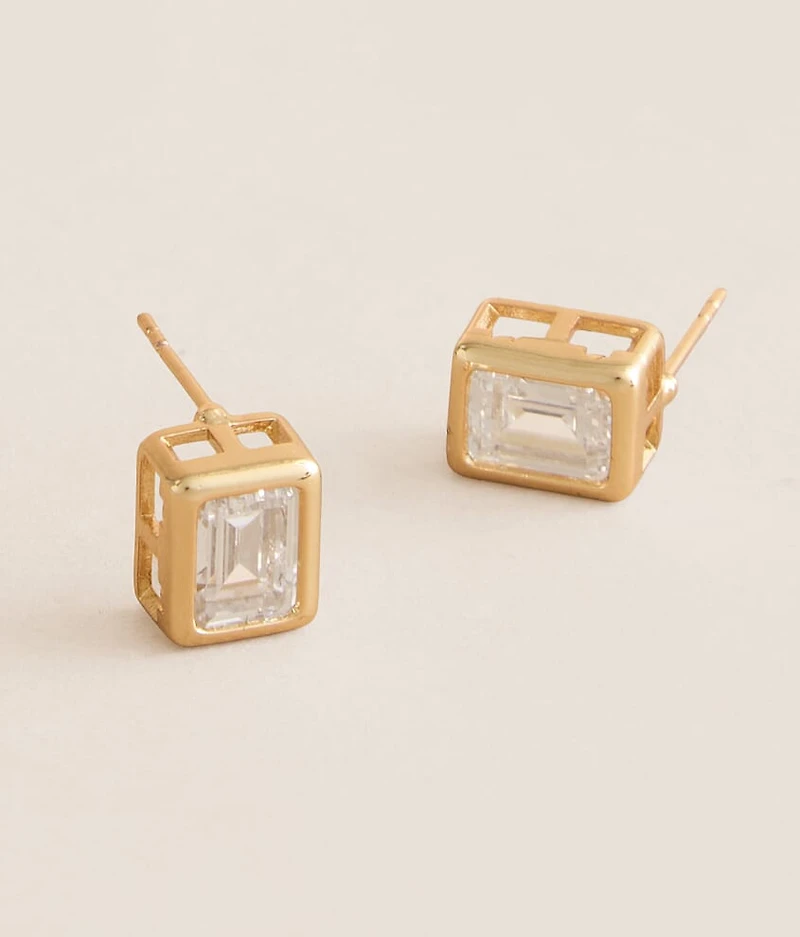 Laurel Bezel Earring