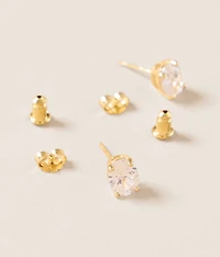 Oval Cut Stud Earring