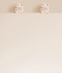 Oval Cut Stud Earring