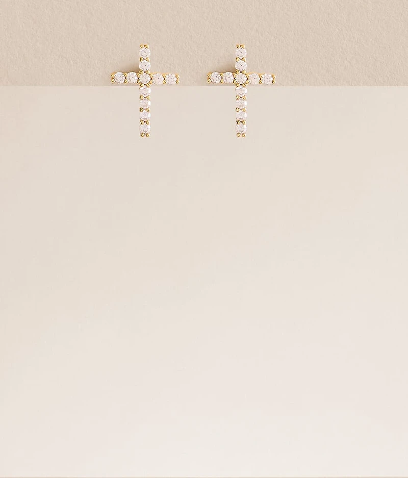 Cross Glitz Earring