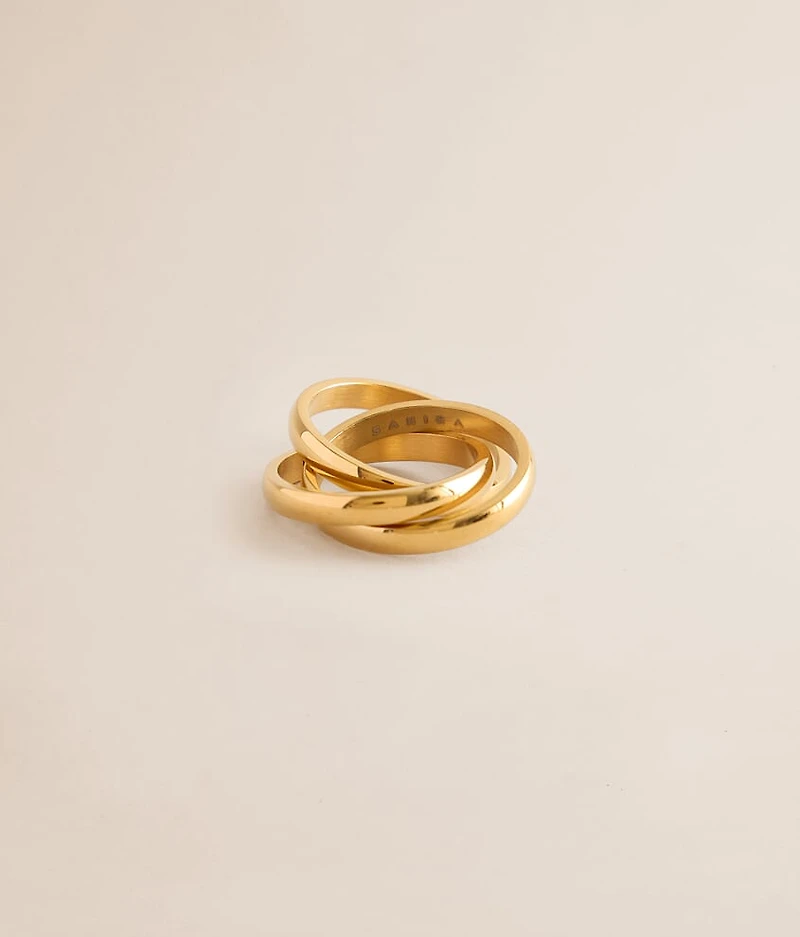 Golden Girl Linked Ring Set