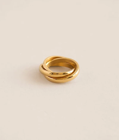 Golden Girl Linked Ring Set
