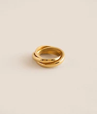 Golden Girl Linked Ring Set