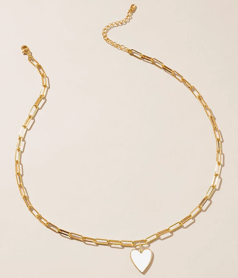 Jamie Enamel Heart Necklace