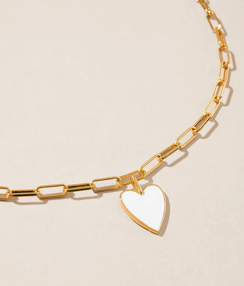 Jamie Enamel Heart Necklace