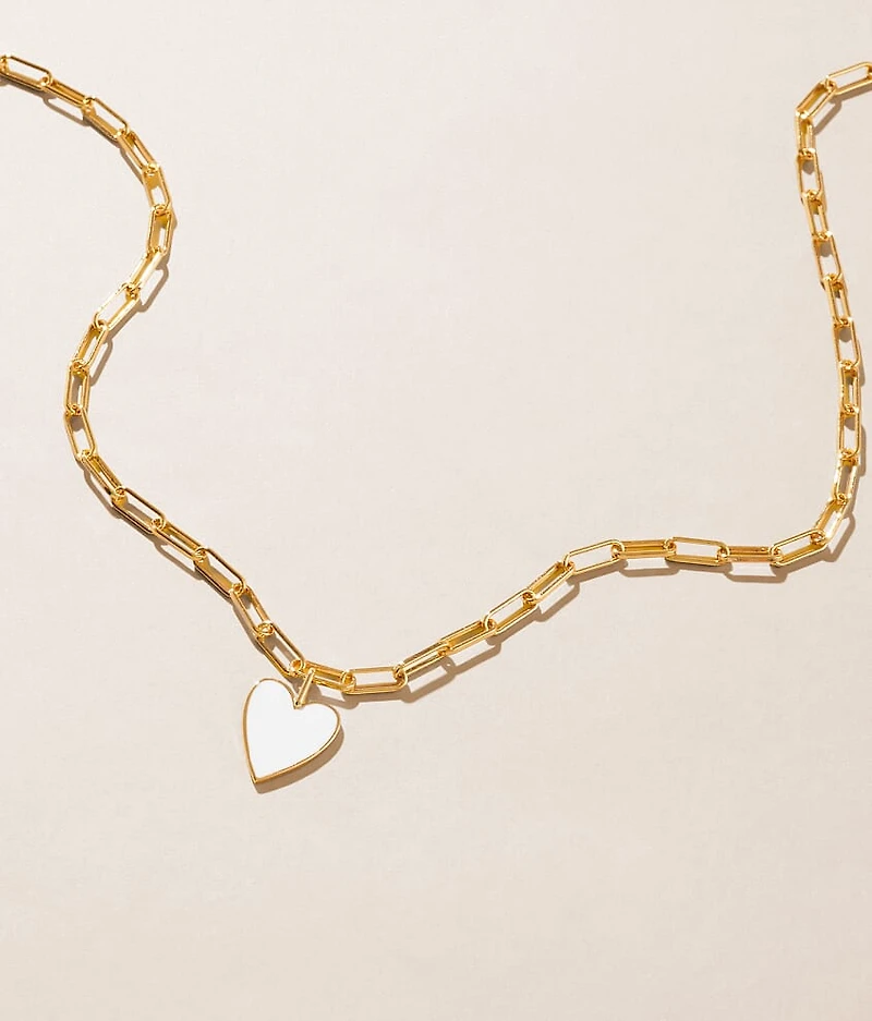 Sahira Jewelry Design Jamie Enamel Heart Necklace