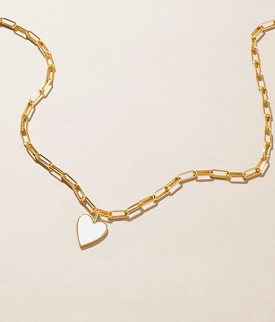 Sahira Jewelry Design Jamie Enamel Heart Necklace