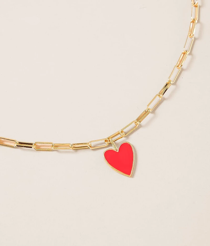 Jamie Enamel Heart Necklace