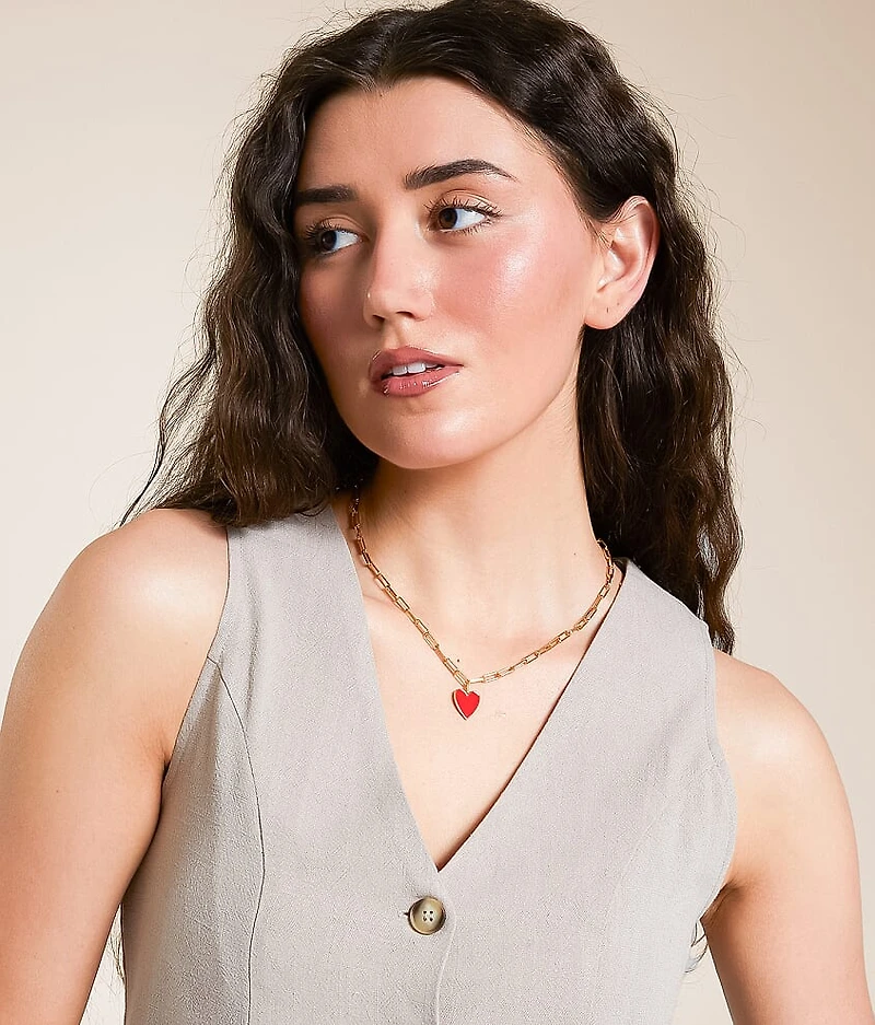 Jamie Enamel Heart Necklace