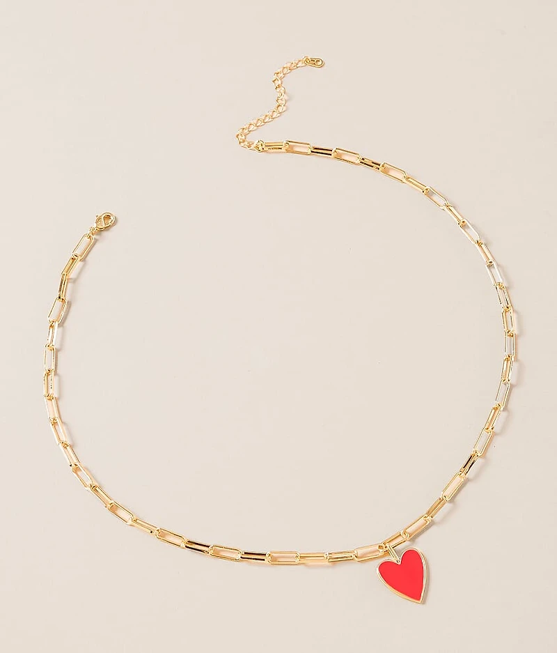 Jamie Enamel Heart Necklace