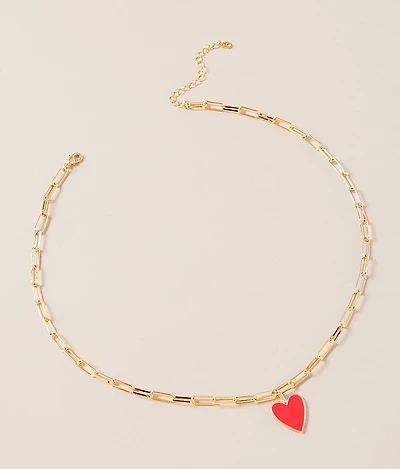 Jamie Enamel Heart Necklace