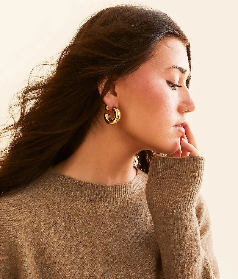 Kelly Tube Hoop Earring