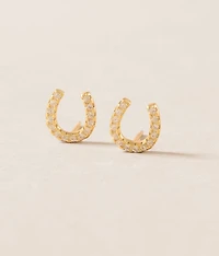 Lucky Horseshoe Stud Earring