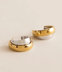 Mini Whitney Two Tone Earring