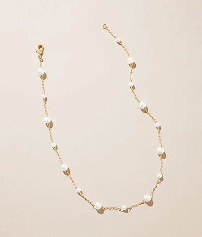 Mini Faux Pearl Choker Necklace