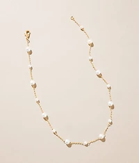 Mini Faux Pearl Choker Necklace