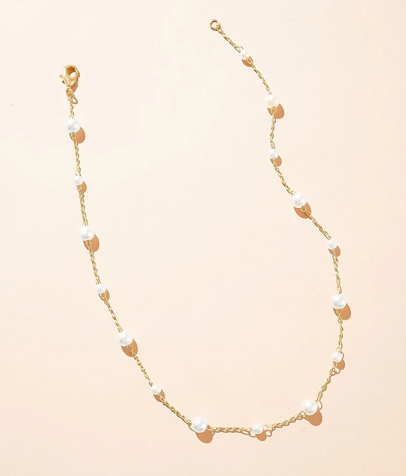 Mini Faux Pearl Choker Necklace
