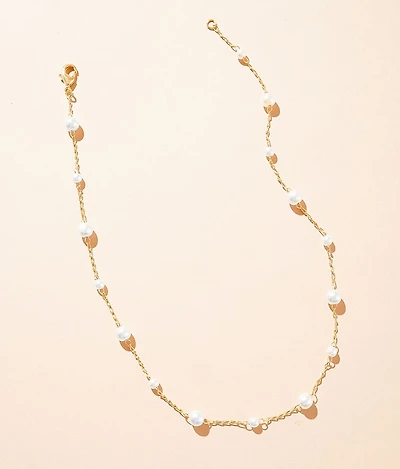 Mini Faux Pearl Choker Necklace