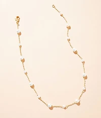 Mini Faux Pearl Choker Necklace