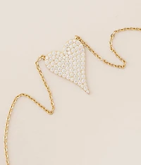 Sara Pave Heart Necklace