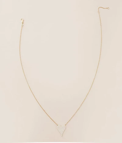 Sara Pave Heart Necklace