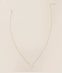 Sara Pave Heart Necklace
